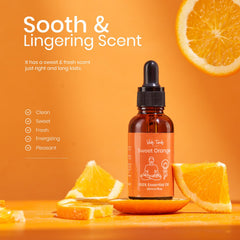 VEDA TINDA SCENT diffuser with orange oil for mood-enhancing aroma.