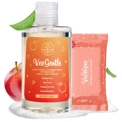 VeeFresh VeeDaily bottle shows balanced pH care for daily intimate hygiene.