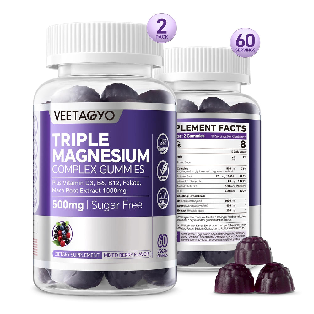 VEETAGYO Magnesium Gummies bottle with 120 count