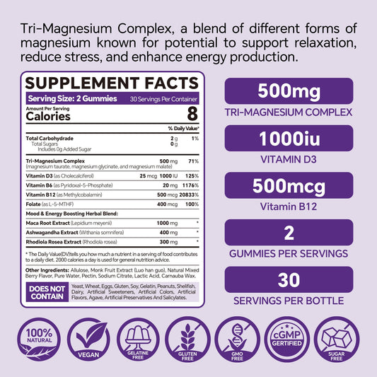 Close-up of Tri-Magnesium Complex ingredients