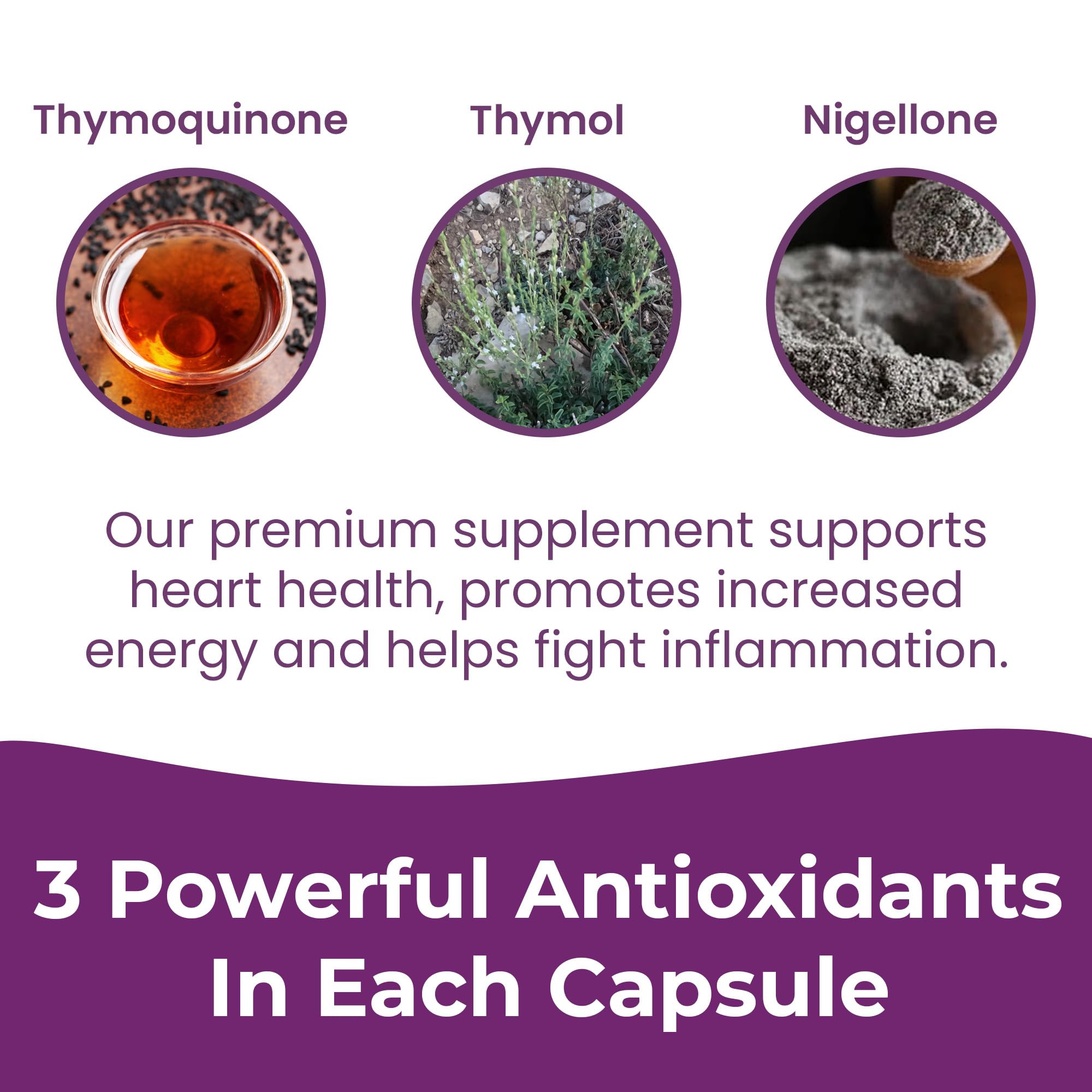 Vegan, alcohol- and solvent-free black seed oil capsules in bottle