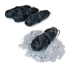 Close-up texture of bamboo charcoal dental floss