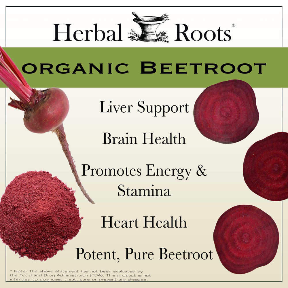 60 vegan capsules made from organic beetroot powder
