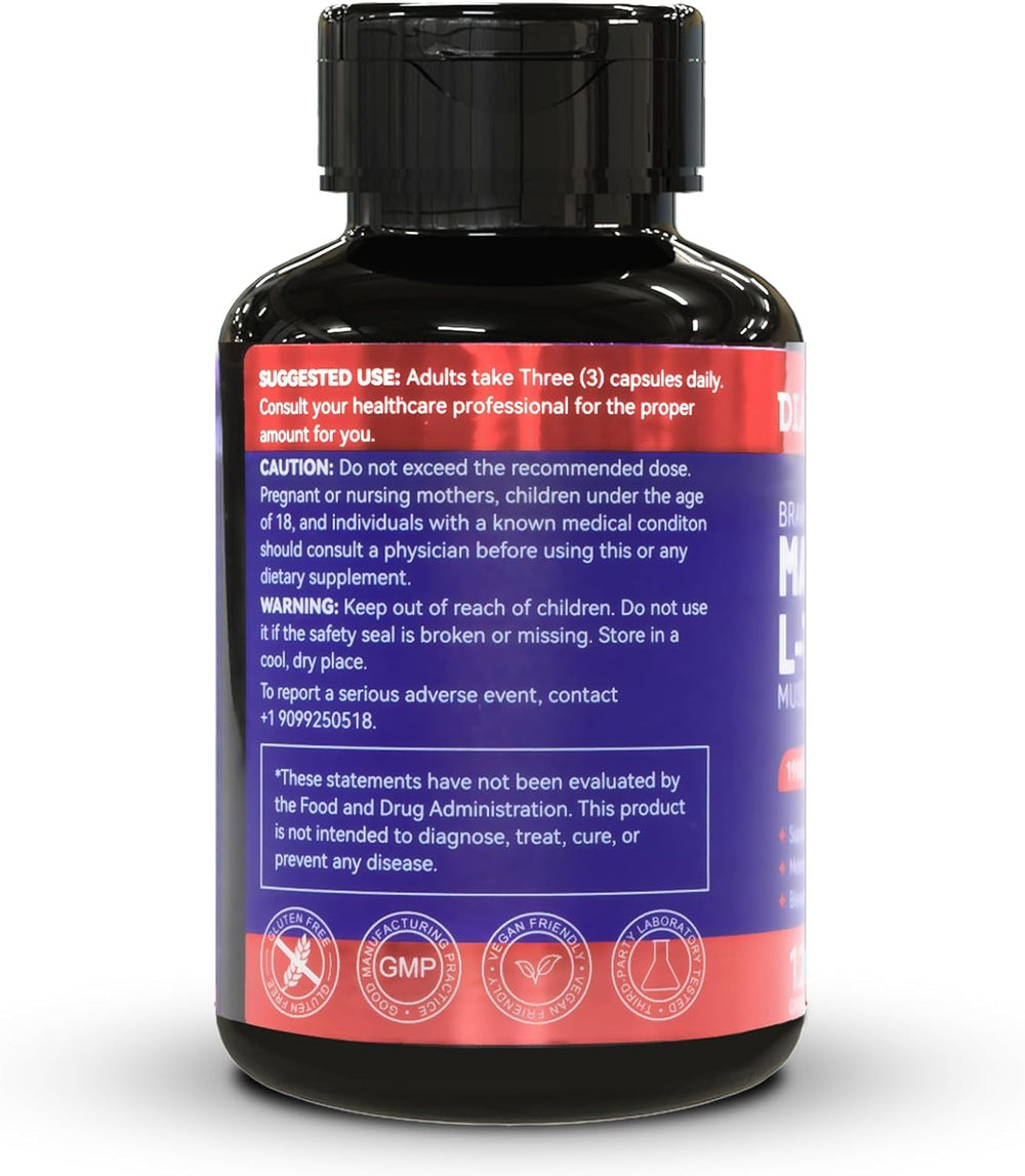 Close-up of vegan magnesium L-Threonine capsules
