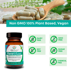 Vegan 60 capsules Life Infused Flora Infused Probiotics