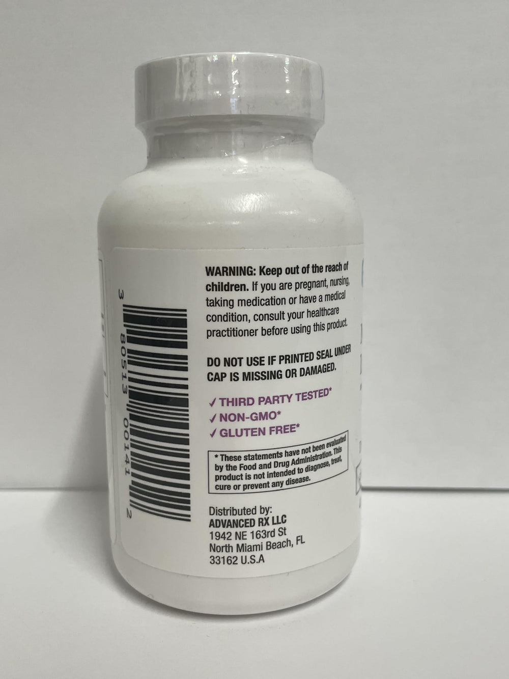 Vegan capsules in bottle