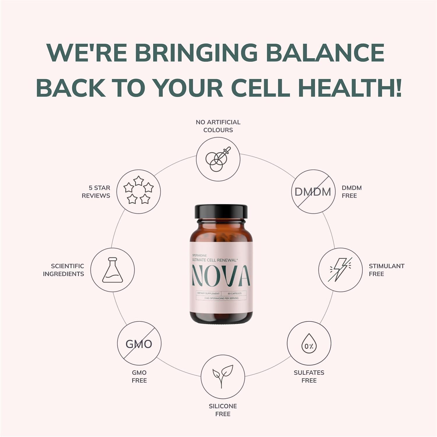 Vegan cell renewal multivitamin tablets