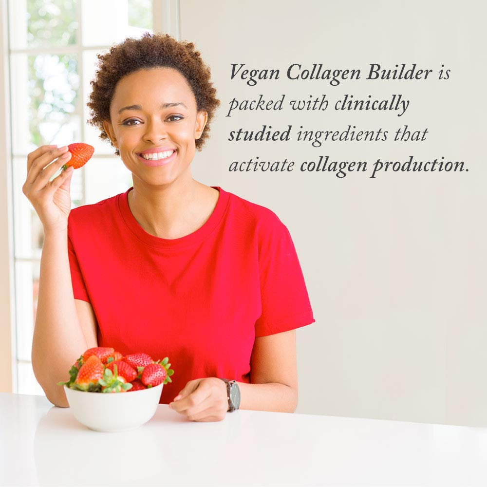 Arrangement of organic ingredients used in Vegan Collagen Builder