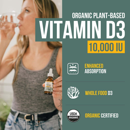 Vegan plant-based D3 sublingual drops 10000 IU