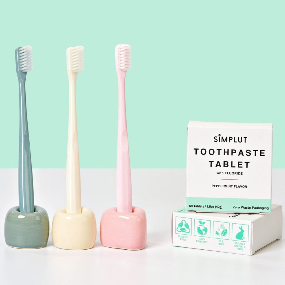 Eco-friendly vegan packaging for toothpaste tablets