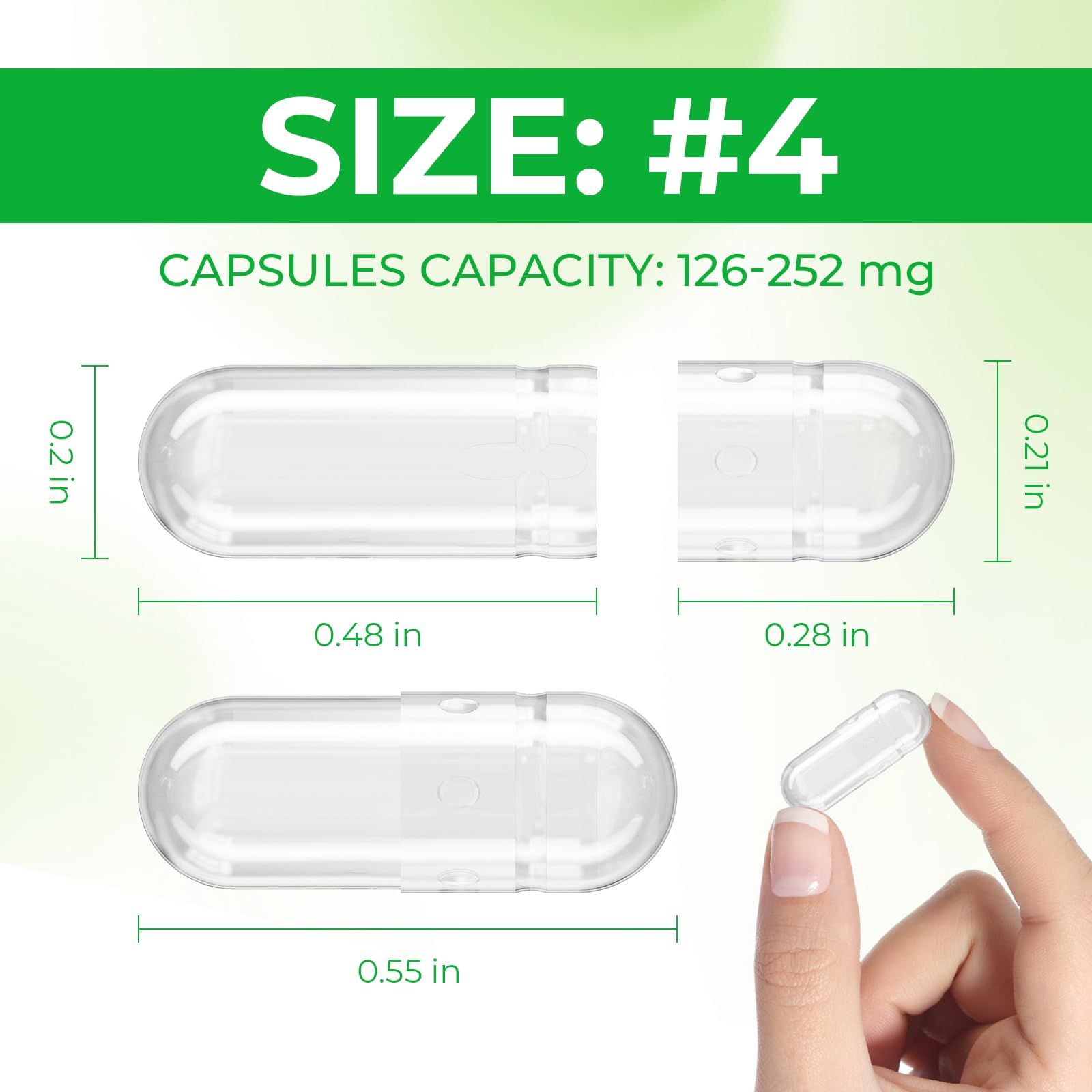 HPMC vegan empty capsules size 4 for DIY supplements