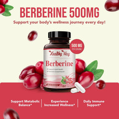 Vegan friendly berberine supplement packaging