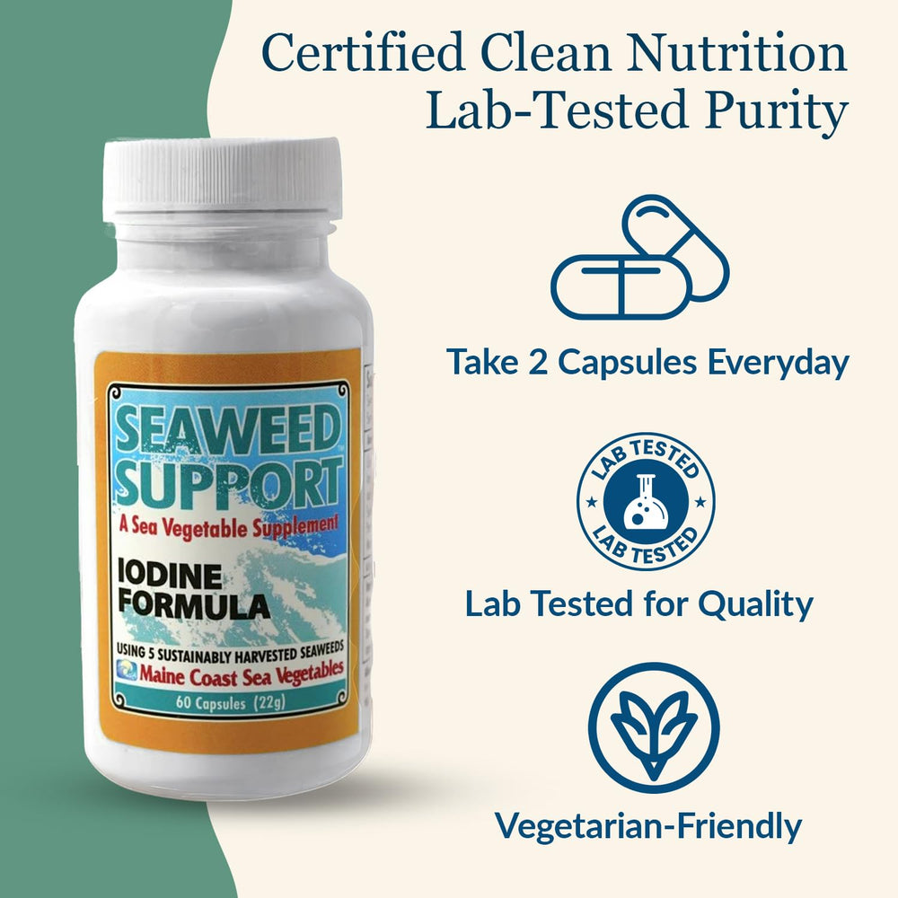 Vegan-friendly iodine supplement packaging and branding