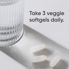 Coconut oil capsules labeled vegan-friendly and non-GMO