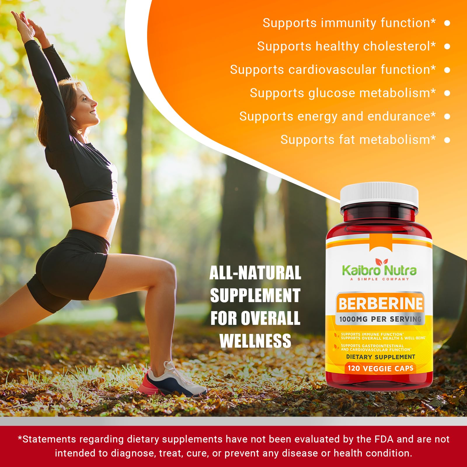 Vegan, gluten-free Berberine capsules