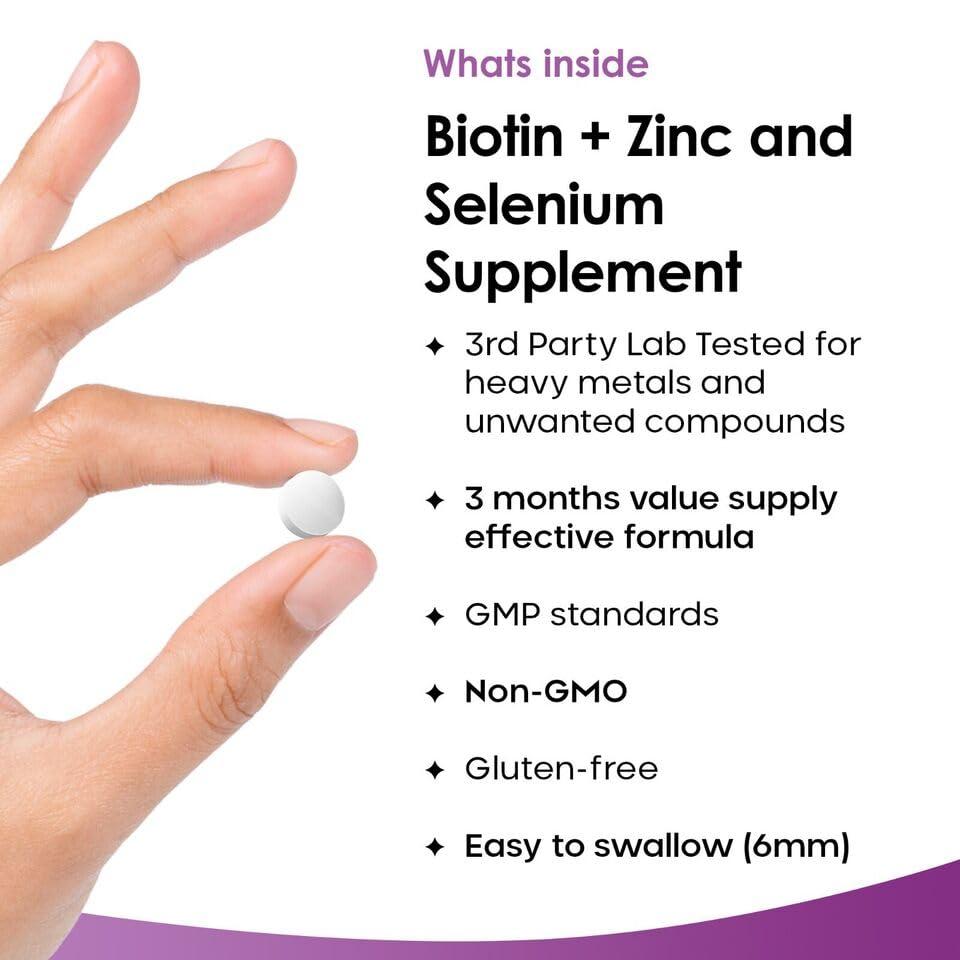 Vegan and gluten-free Biotin vitamins label