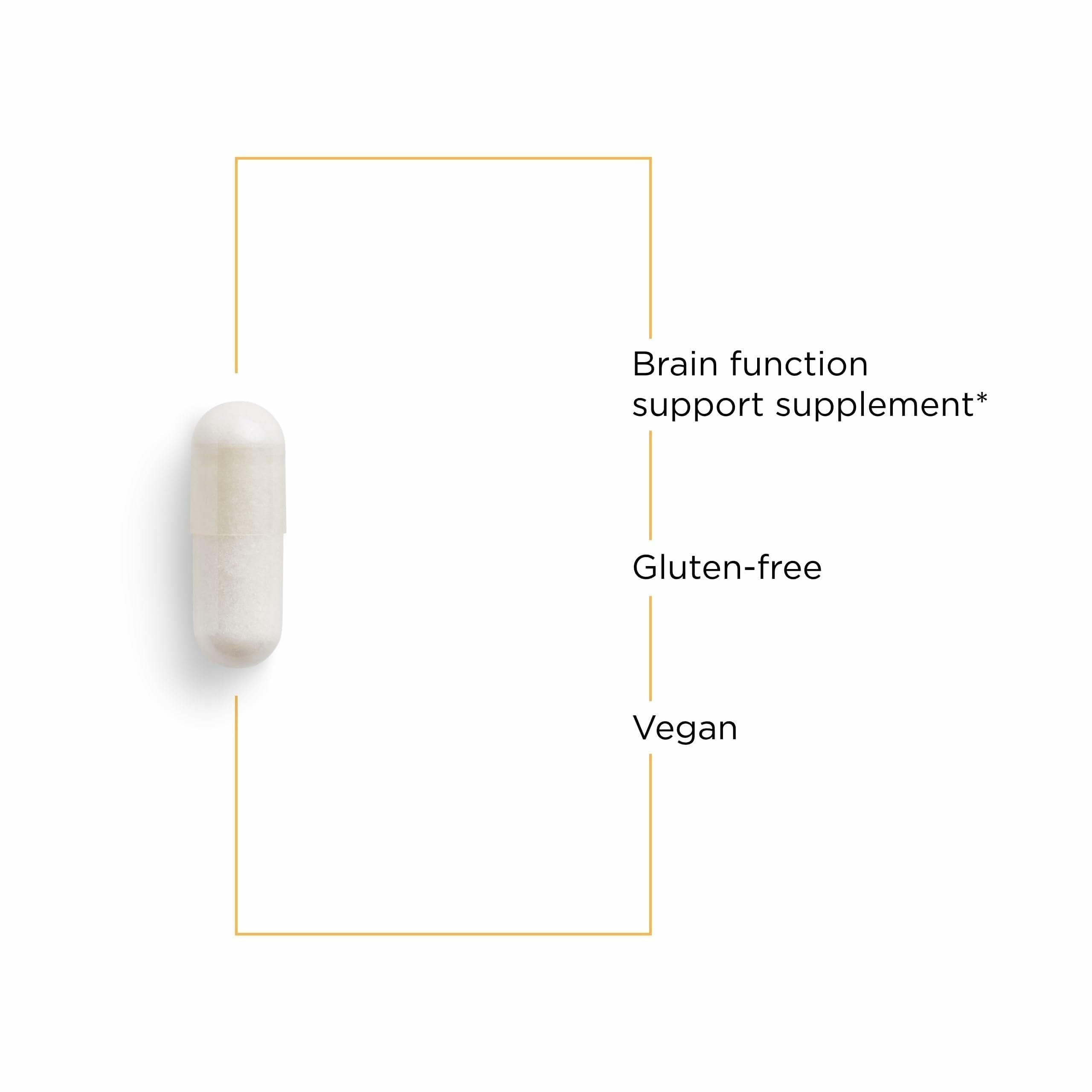 Vegan, gluten-free and dairy-free labeling on bottle