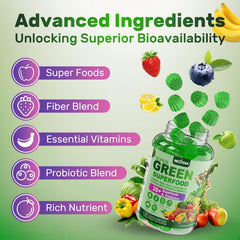 Icons indicating vegan, Non-GMO, gluten-free, dairy-free, and sugar-free