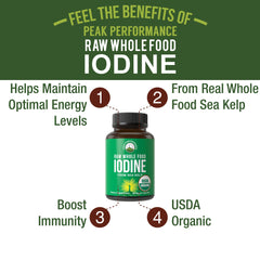 Vegan, gluten-free iodine supplement capsules