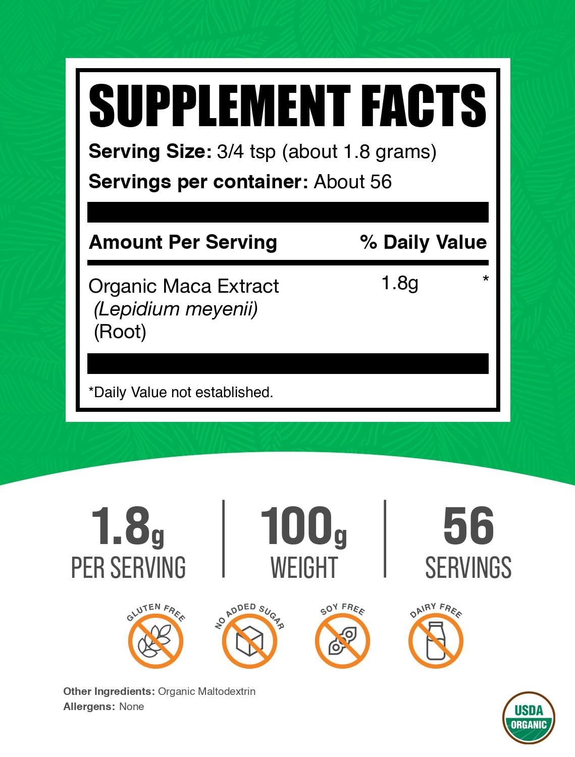 Vegan and gluten-free Organic Maca Powder product image