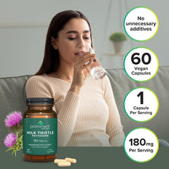 Vegan, gluten-free milk thistle supplement label