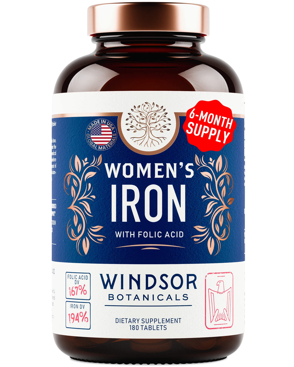 Vegan, gluten-free, non-GMO seal on supplement packaging