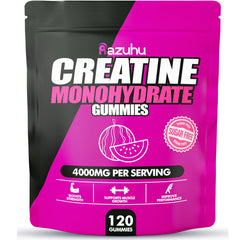 Vegan-friendly, gluten-free, sugar-free creatine gummies packaging