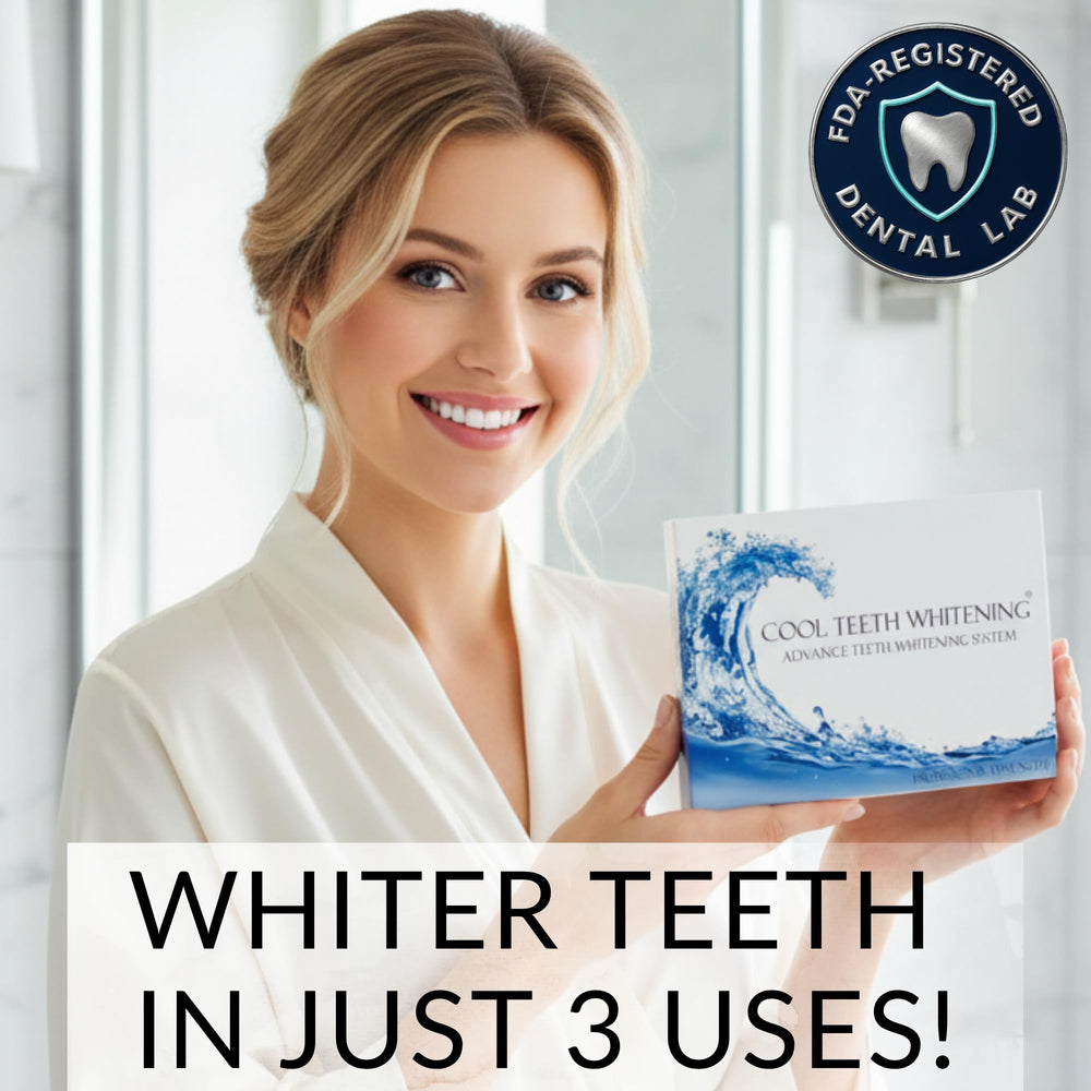 Vegan, gluten-free whitening gel in four tubes