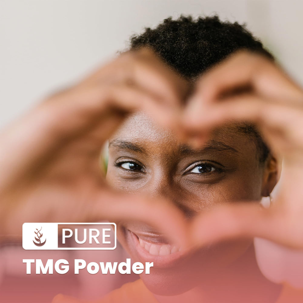 Vegan and gluten-free TMG powder container with label