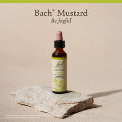 Vegan, gluten-free, sugar-free Bach Flower Remedy Mustard bottle