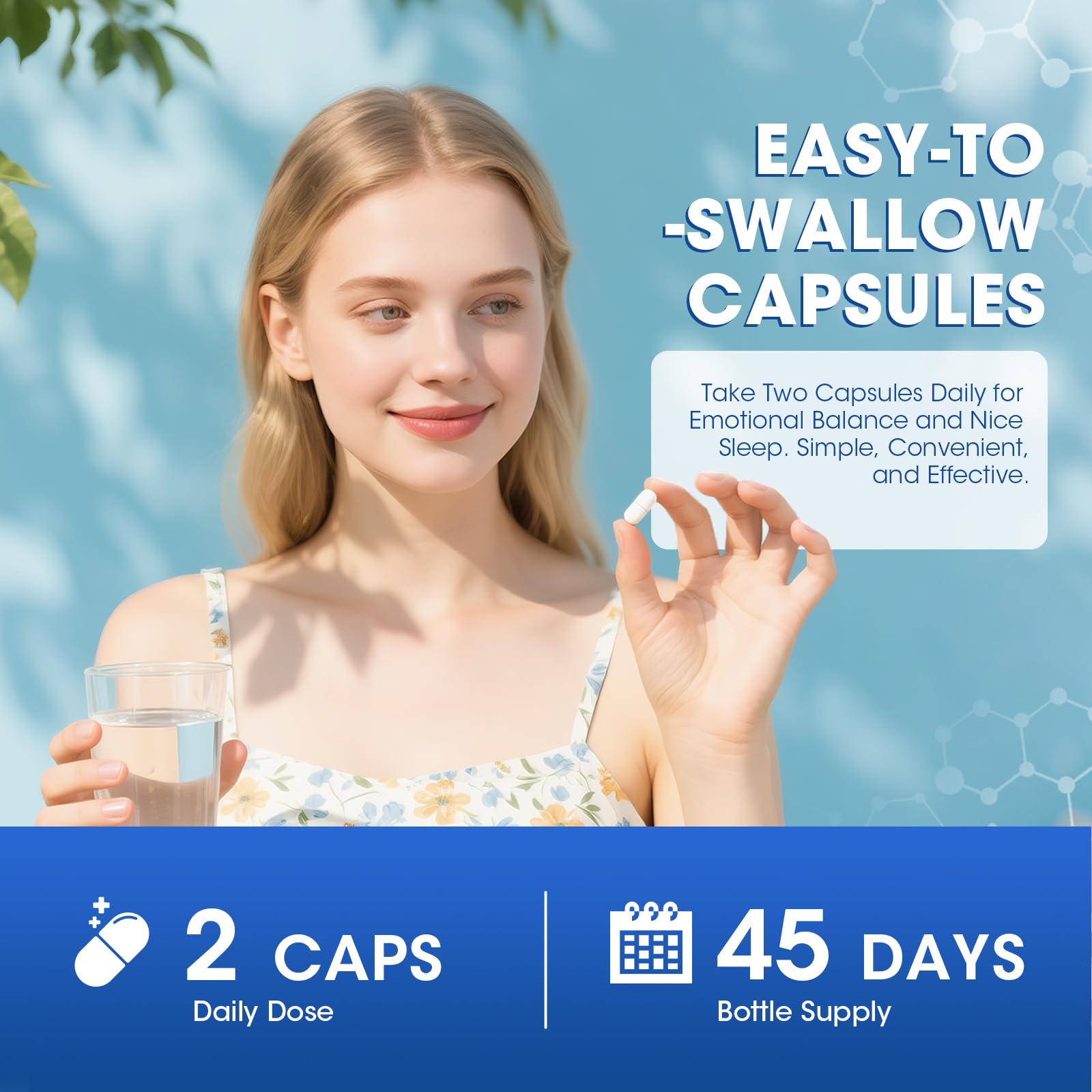 Vegan, GMP-certified GABA supplement bottle