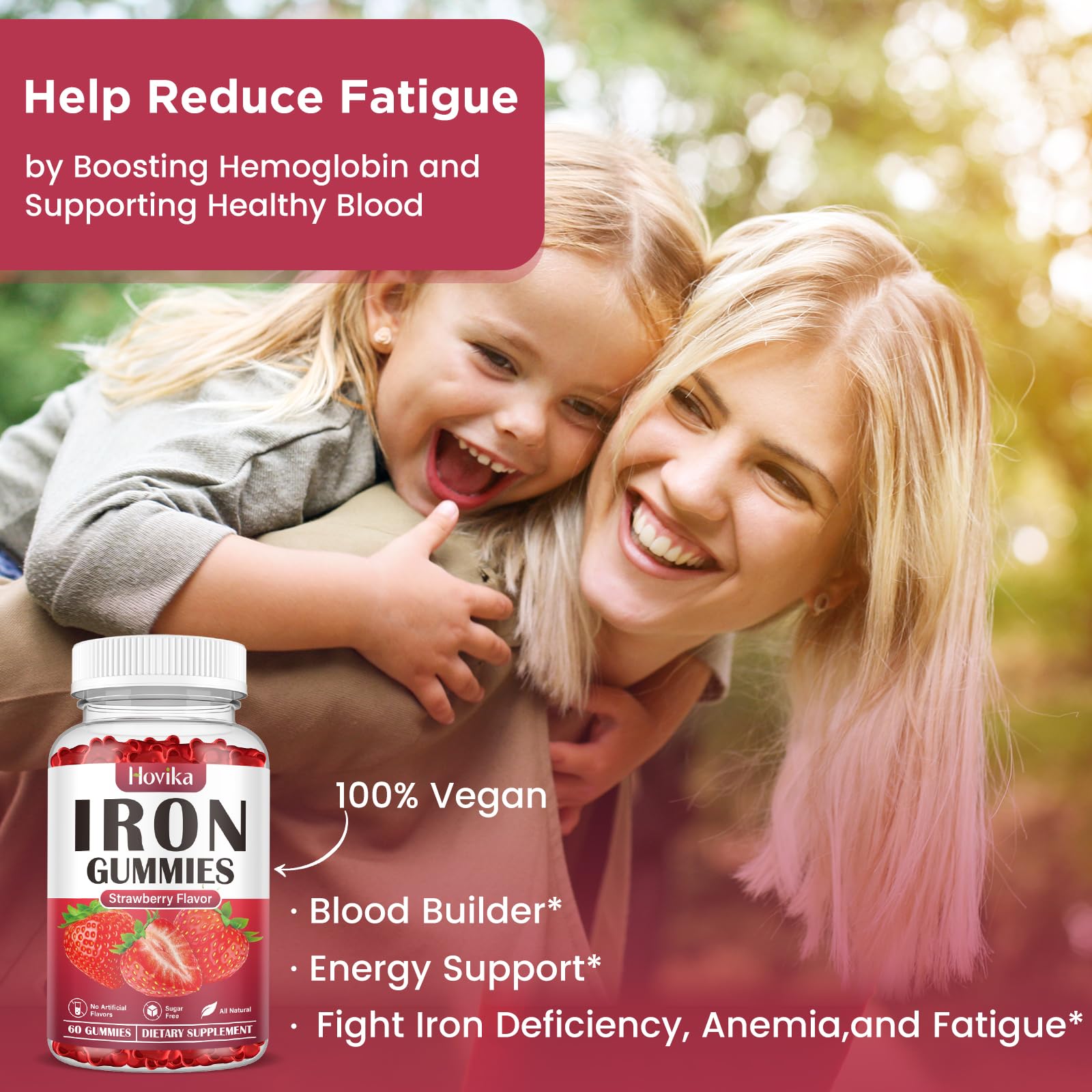 Vegan iron bisglycinate with beet root and essential nutrients