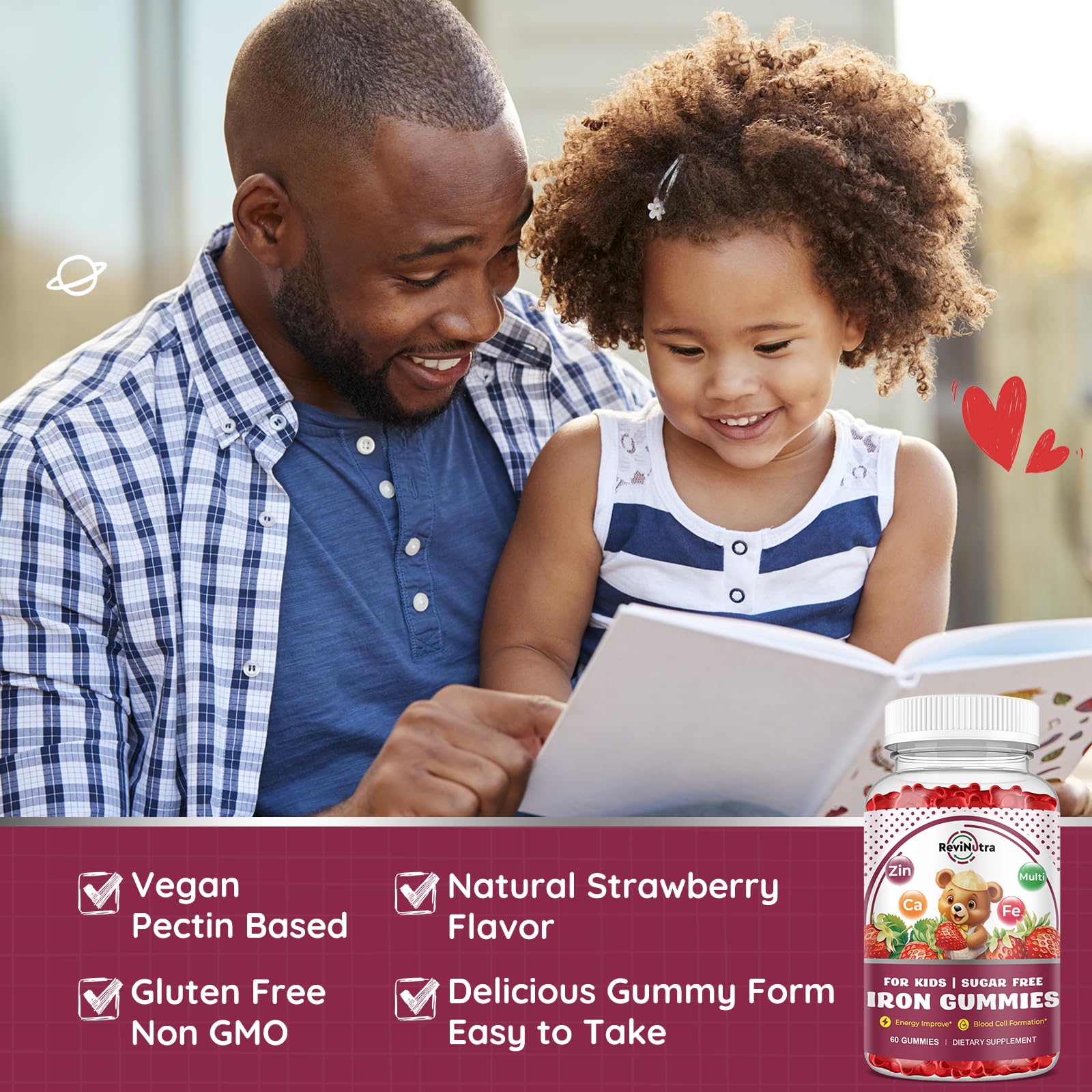 Vegan iron gummies for kids with no gelatin