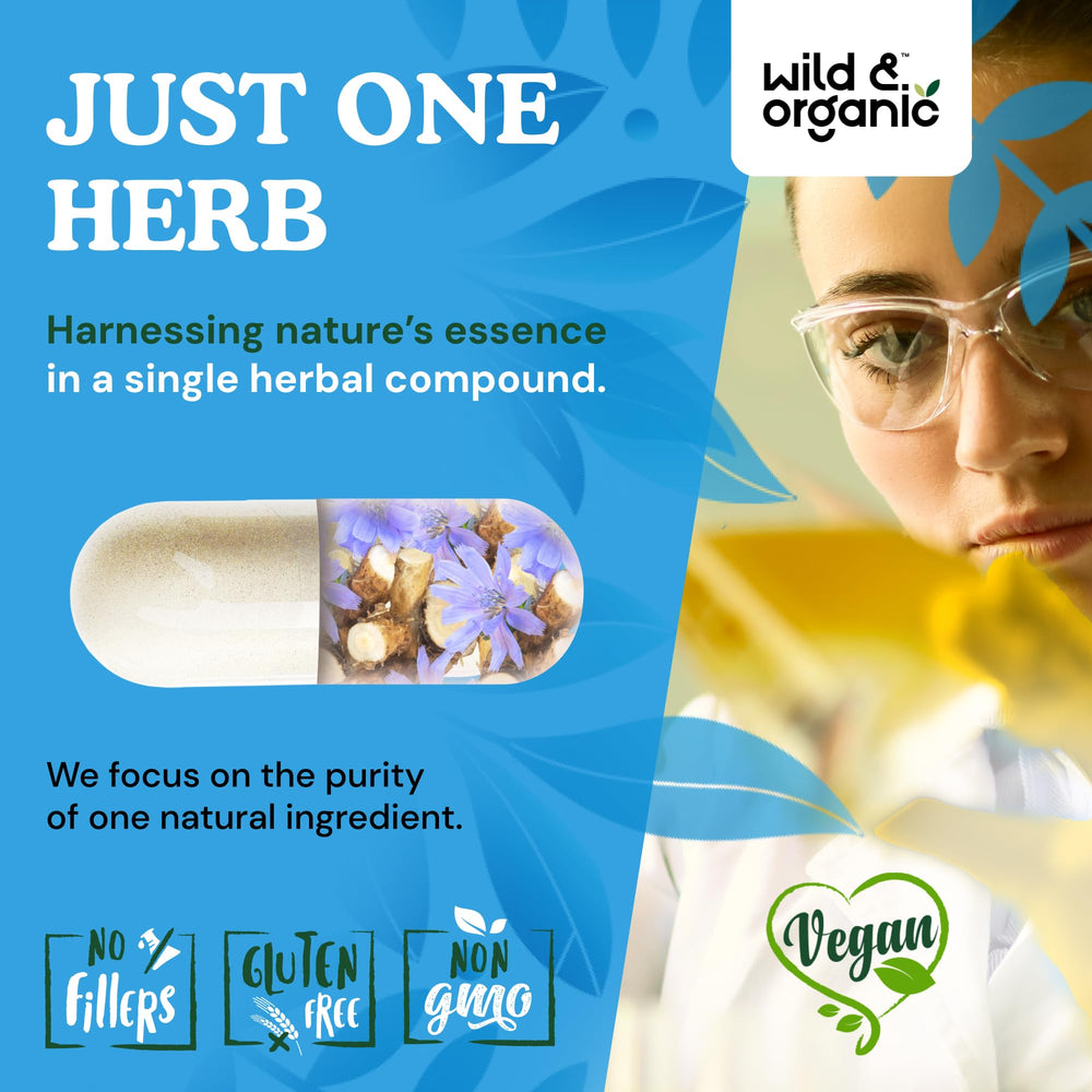 Vegan label on inulin capsules