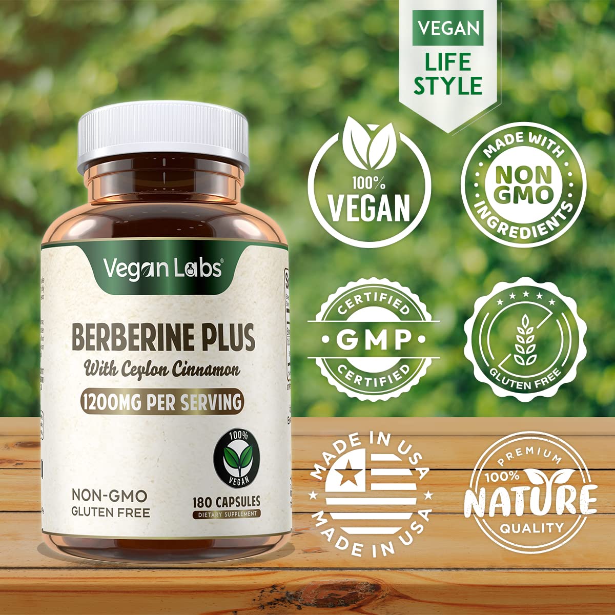 Icons indicating non-GMO, gluten-free and soy-free