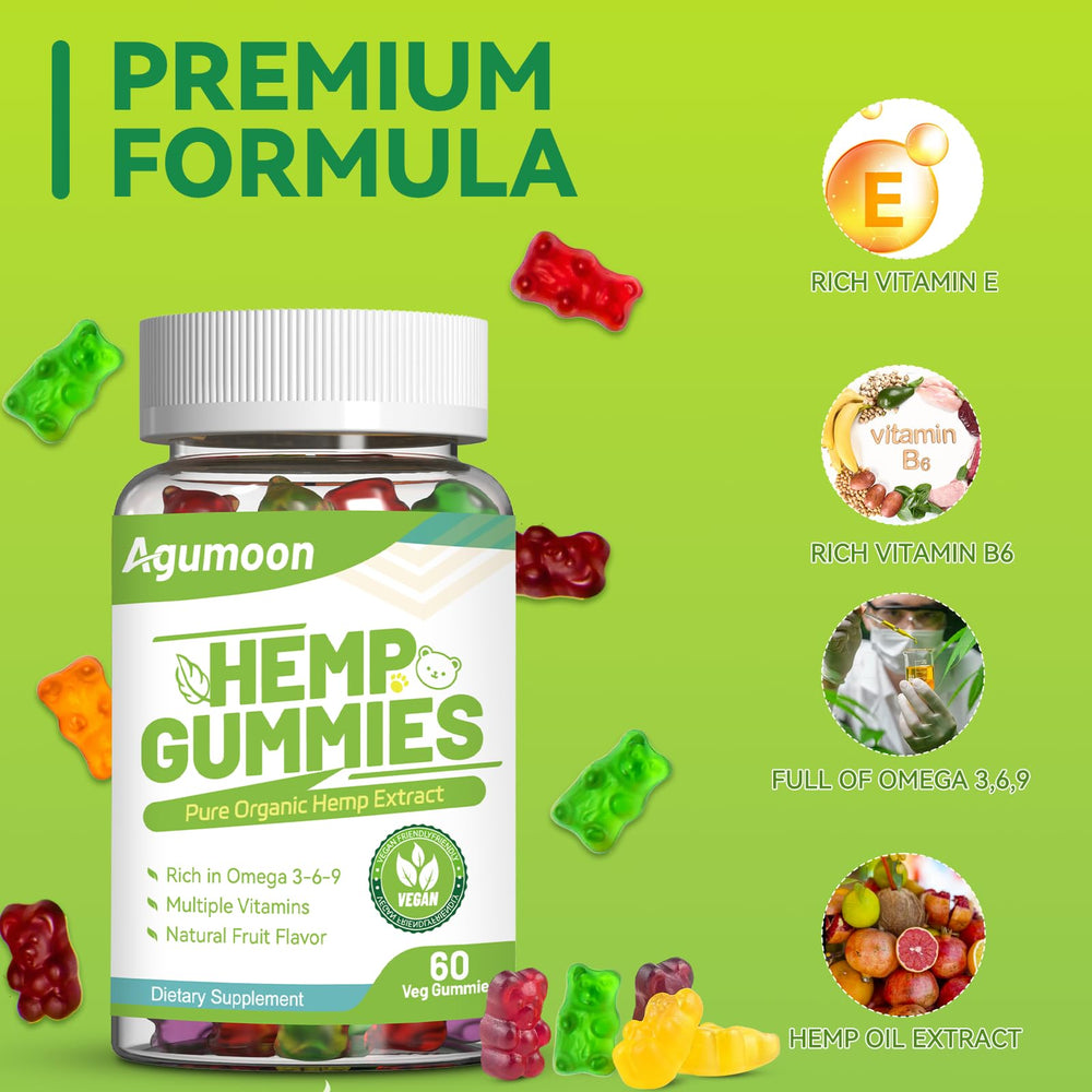 Vegan, low sugar, non-GMO label on gummy packaging