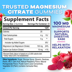 Vegan magnesium citrate gummies packaging