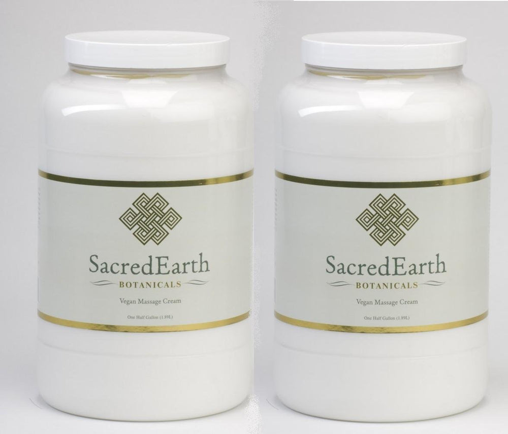 Vegan Massage Cream Unscented - 1 Gallon 2-Pack, Water Dispersible, Gluten Free, Nut Oil Free