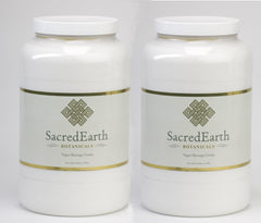 Vegan Massage Cream Unscented - 1 Gallon 2-Pack, Water Dispersible, Gluten Free, Nut Oil Free