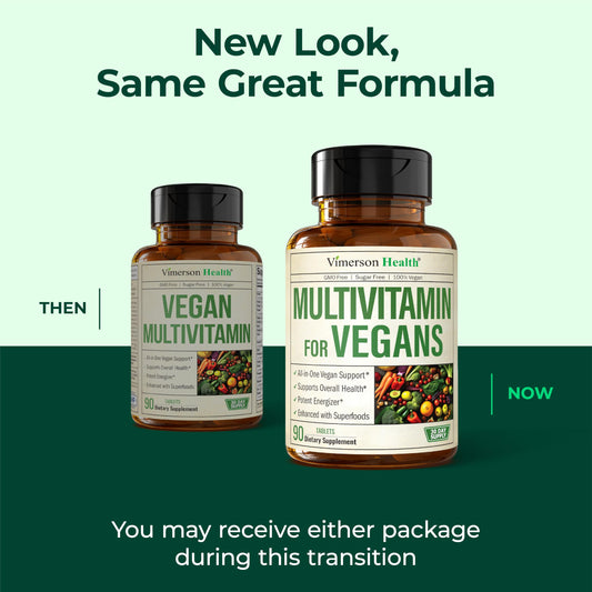 Close-up of product label displaying 23 essential nutrients