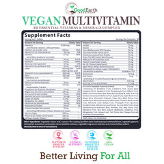 Detailed label showing 22 vitamins and minerals