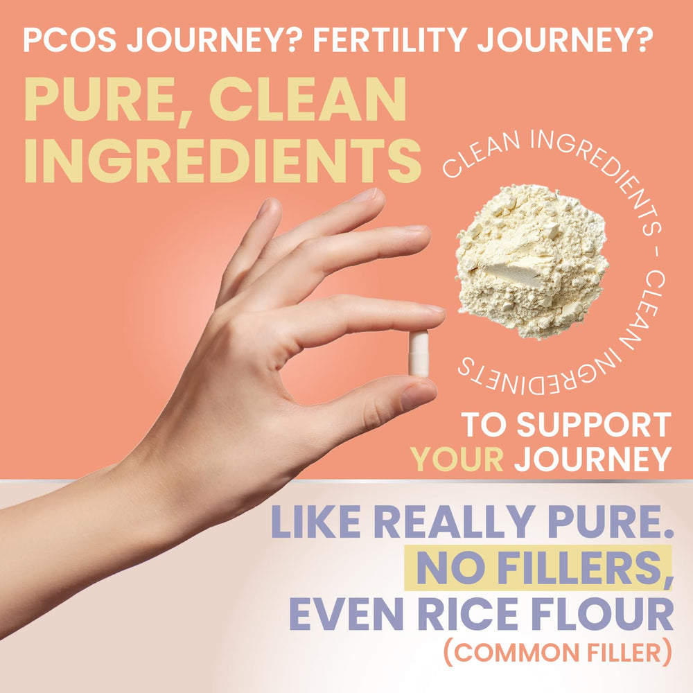 Ingredient panel for vegan Myo-Inositol & D-Chiro Inositol supplement