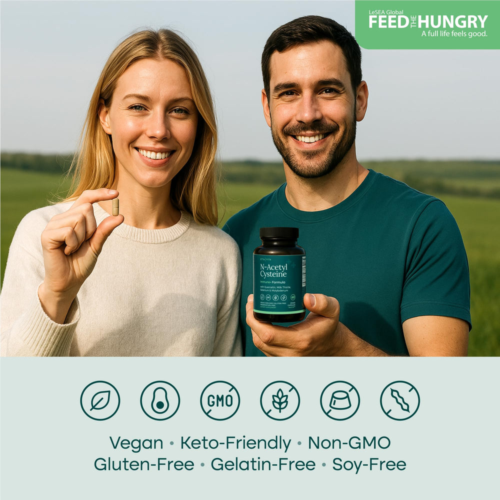 Vegan, gluten-free NAC 600mg label