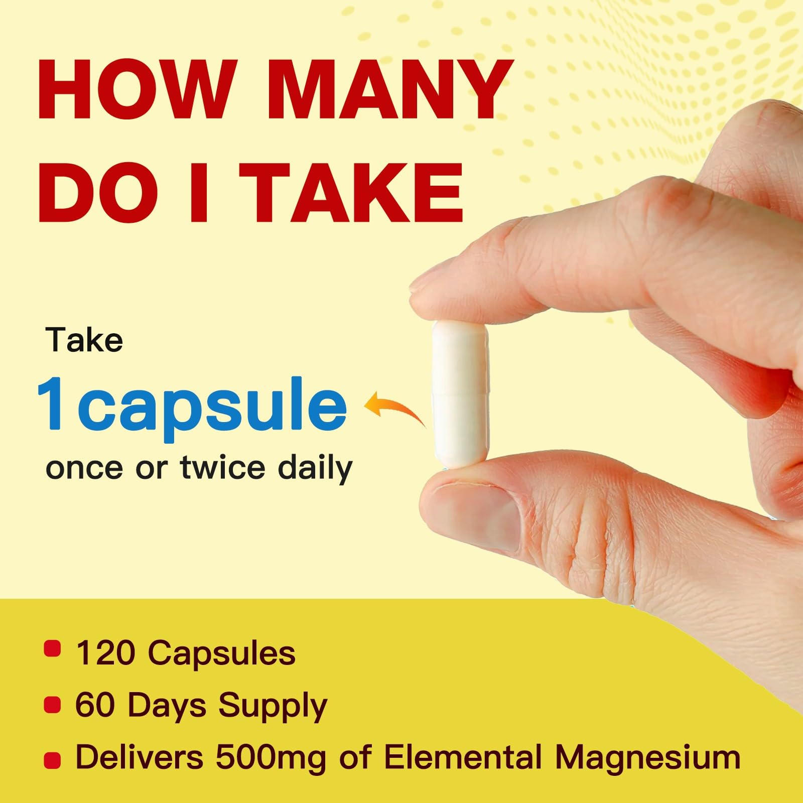 Vegan, non-GMO magnesium supplement packaging