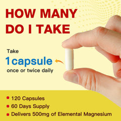 Vegan, non-GMO magnesium supplement packaging