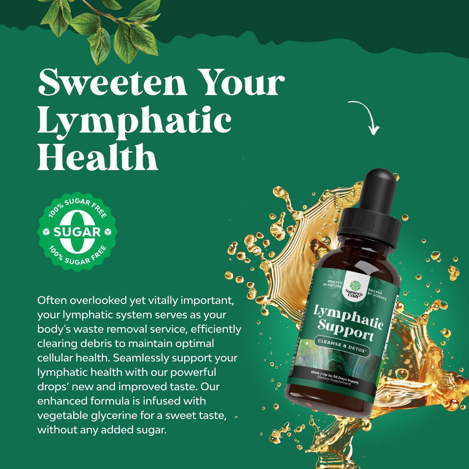 Label: vegan, non-GMO, alcohol-free, sugar-free