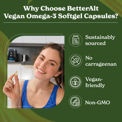 Vegan, non-GMO algae oil omega-3 supplement