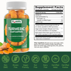 Vegan, non-GMO, gluten-free turmeric gummies