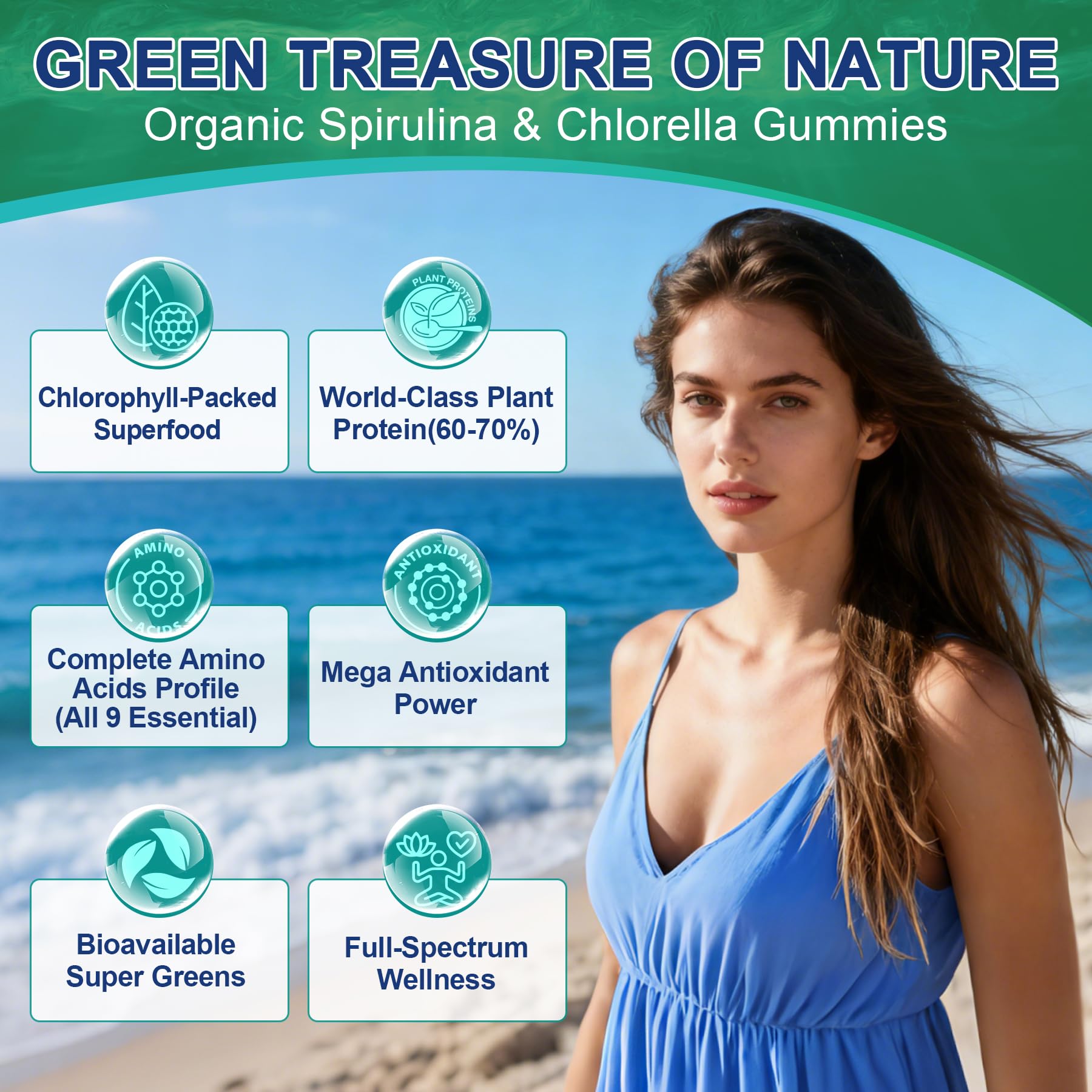 Vegan, non-GMO, gluten-free greens gummies