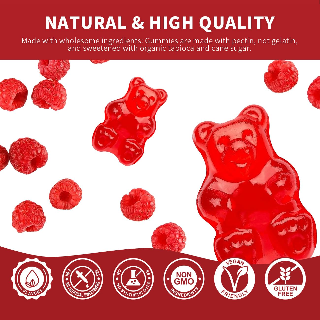 Vegan, non-GMO, gluten-free ingredients with plant-based pectin